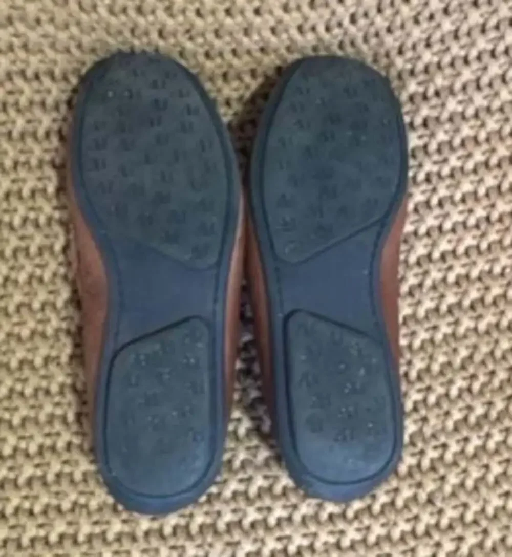 osten heel brown leather penny driver loafers size 10